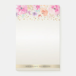 Moderne Polka Dots, Confetti, Blume - Personalisie Post-it Klebezettel
