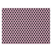 Moderne Polka Dots | Elegant, schwarz und rosa Tischdecke (Vorderseite (Horizontal))
