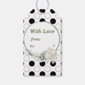 Moderne Polka Dots Geschenkanhänger (Vorderseite)