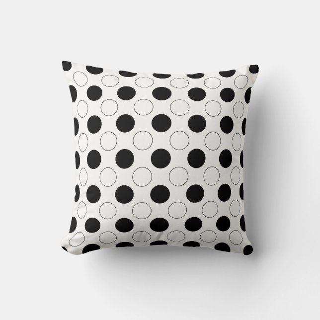 Moderne Polka Dots Kissen (Vorderseite)