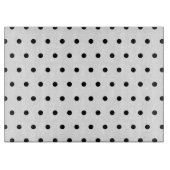 Moderne Polka Dots Muster Schwarz-Weiß Schneidebrett (Vorderseite)