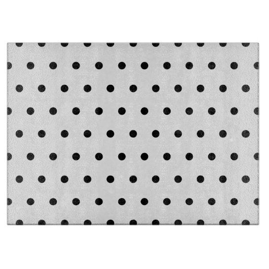 Moderne Polka Dots Muster Schwarz-Weiß Schneidebrett (Vorderseite)