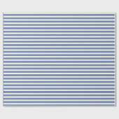 Moderne Polo Blue und Mimosa Stripe Muster Geschen Geschenkpapier (Flach)