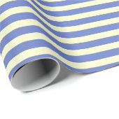 Moderne Polo Blue und Mimosa Stripe Muster Geschen Geschenkpapier (Rolleneckpunkt)