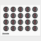 Moderne Poly Stickers (schwarz) - Blatt mit 20 Stü (Blatt)