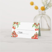 Moderne Pomodoro-Hochzeit Platzkarte (Vorderseite)