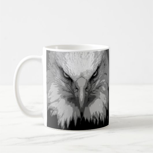 Moderne Pop Art Eagle Kopf Template Tiere Kaffeetasse (Links)