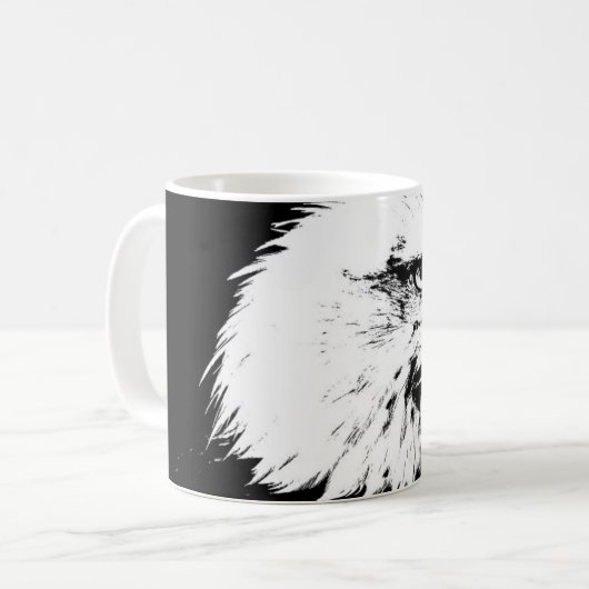 Moderne Pop Art Eagle Kopfvorlage Ihren Text hinzu Kaffeetasse (Vorderseite Links)