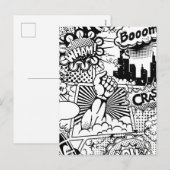 Moderne Pop Art Feiertagspostkarte (Vorne/Hinten)