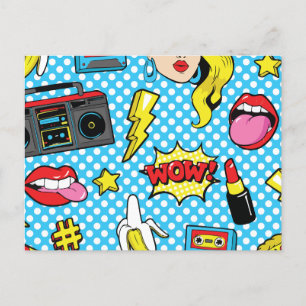 Moderne Pop Art Feiertagspostkarte