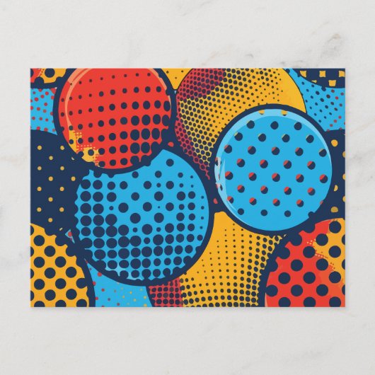 Moderne Pop Art Feiertagspostkarte (Vorderseite)