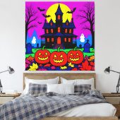 Moderne Pop-Art-Halloween Leinwanddruck (Insitu (Schlafzimmer))