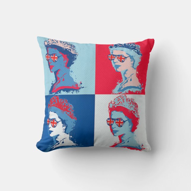 Moderne Pop Art HM Queen Kissen (Vorderseite)