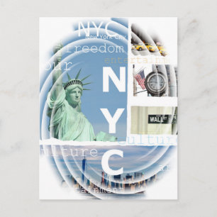 Moderne Pop-Art Nyc Ny New York City Vorlage Postkarte
