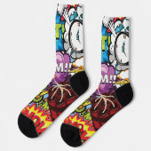 Moderne Pop-Art Socken (Linkes Detail)