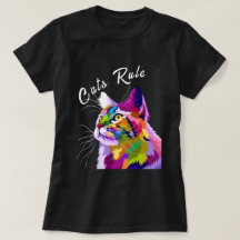 Moderne Pop Art Style Multicolor Editable Cats Rul