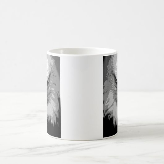 Moderne Pop Art Template Animals Eagle Head Kaffeetasse (Mittel)