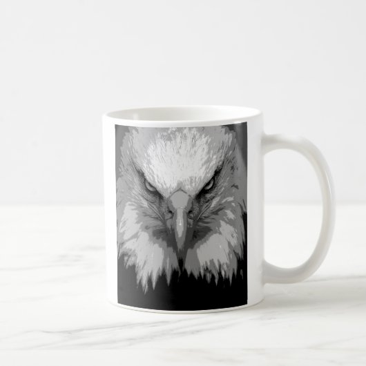 Moderne Pop Art Template Animals Eagle Head Kaffeetasse (Rechts)