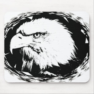 Moderne Pop Art Template für Adler Head anpassen Mousepad