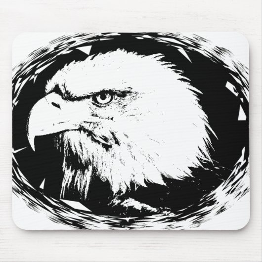 Moderne Pop Art Template für Adler Head anpassen Mousepad (Vorne)