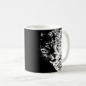 Moderne Pop Art Template Tiere Leopardengesicht Kaffeetasse (VorderseiteRechts)