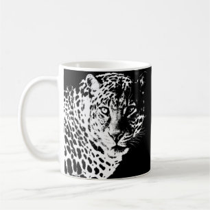 Moderne Pop Art Template Tiere Leopardengesicht Kaffeetasse