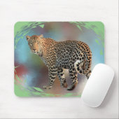 Moderne Pop Art Template Trendy Leopard Mousepad (Mit Mouse)
