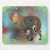 Moderne Pop Art Template Trendy Leopard Mousepad (Vorne)