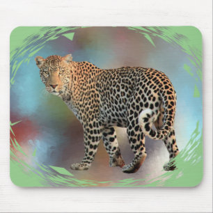 Moderne Pop Art Template Trendy Leopard Mousepad