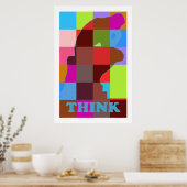 Moderne Pop Art THINK Poster (Küche)