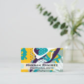 Moderne Pop Art Visitenkarte (Stehend Vorderseite)