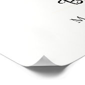 Moderne Poppin Flasche Champagner Baby Dusche Empf Poster (Ecke)