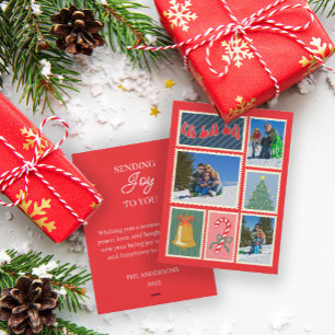 Moderne Porto Briefmarke Holiday Foto Card Feiertagskarte