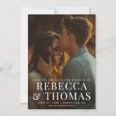 Moderne Portrait Foto Hochzeit speichern das Datum Magneteinladung (Vorderseite)