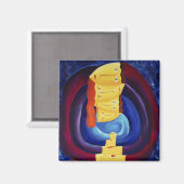 Moderne Portraitmalerei vereint moderne Kunst Magnet (Vorderseite/Rückseite)