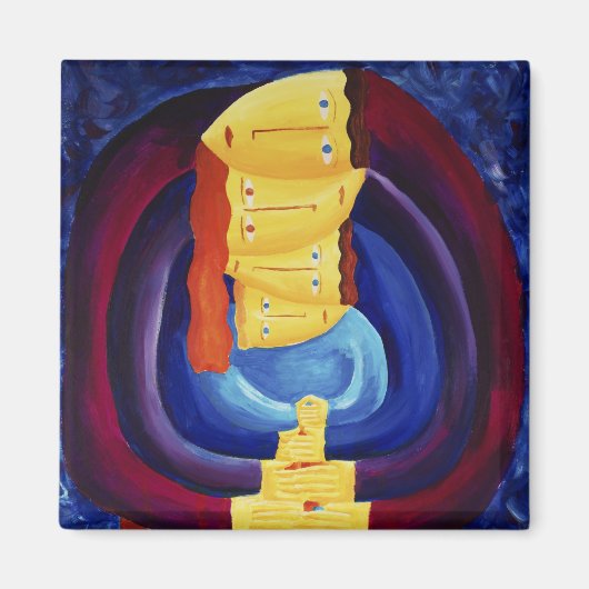 Moderne Portraitmalerei vereint moderne Kunst Magnet (Vorne)