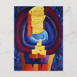 Moderne Portraitmalerei vereint moderne Kunst Postkarte