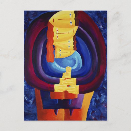 Moderne Portraitmalerei vereint moderne Kunst Postkarte (Vorderseite)