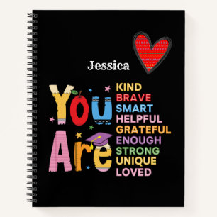 Moderne positive Affirmation Typografy Notizblock