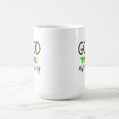 Moderne positive Handlettering-Tasse Kaffeetasse (Mittel)