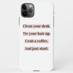 Moderne positive Motivation Girly Quote Pink Gesch iPhone 11Pro Max Hülle