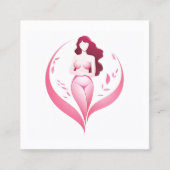 Moderne Post/Pre-Treatment Care Körpermodellierung Quadratische Visitenkarte (Vorderseite)