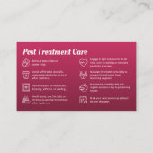 Moderne Post/Pre-Treatment Care Körpermodellierung Visitenkarte (Rückseite)