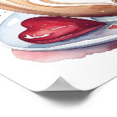 Moderne Poster Art drucken Kaffee (Ecke)