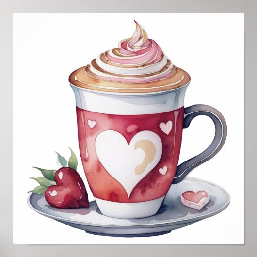 Moderne Poster Art drucken Kaffee (Vorne)