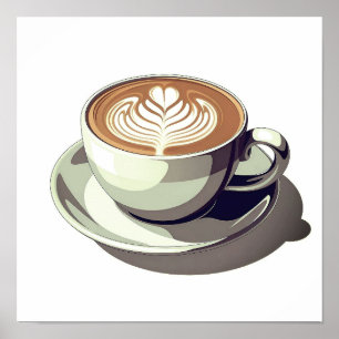 Moderne Poster Art drucken Kaffee