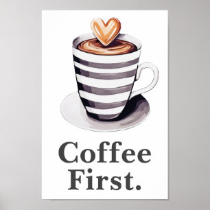 Moderne Poster Art drucken Kaffee