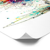 Moderne Poster Art drucken schönes Mädchen (Ecke)