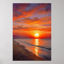 Moderne Poster Natur Sonnenuntergang Wandkunst Hom