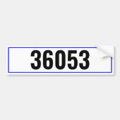 Moderne Postfachnummer Autoaufkleber (Vorne)